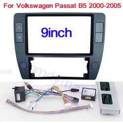 9 pollici Android Radio Dashboard Kit Face Plate Fascia Frame per Volkswagen VW Passat B5 2000-2005 car Radio Audio Frame cable