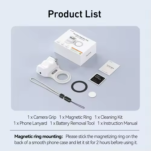 TELESIN Magnetic Phone Camera Shoot Hand Grip Phone Holder Shooting Aid Remote Control Handle for Iphone HUAWEI SAMSUNG Phone - Image 8