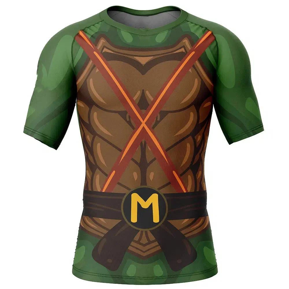 Donatello Mutant Ninja 3D Printed Plus-size Men's T-shirt Turtle American Anime Game Animation Sports Breathable Quick Dry