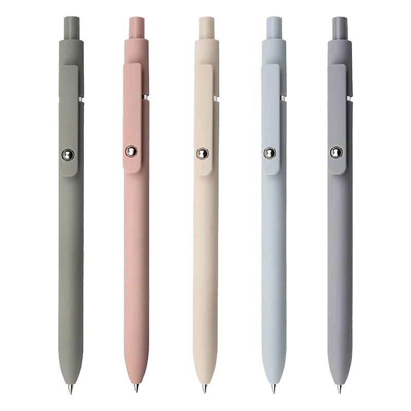 

Quick Dry Ink Pen Retractable 0.5Mm Black Ink Pen Ballpoint Pen For Note-Taking (5Pcs)