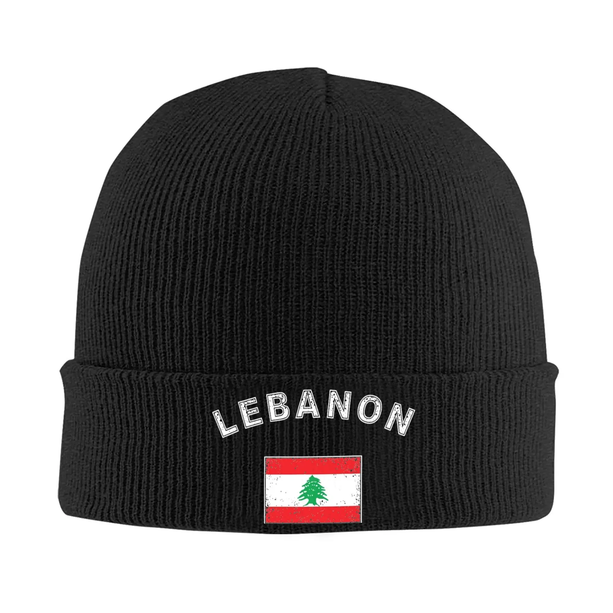 Lebanon Lebanese Flag Knitted Caps for Women Men Skullies Beanies Winter Hats Acrylic  Casual Cap