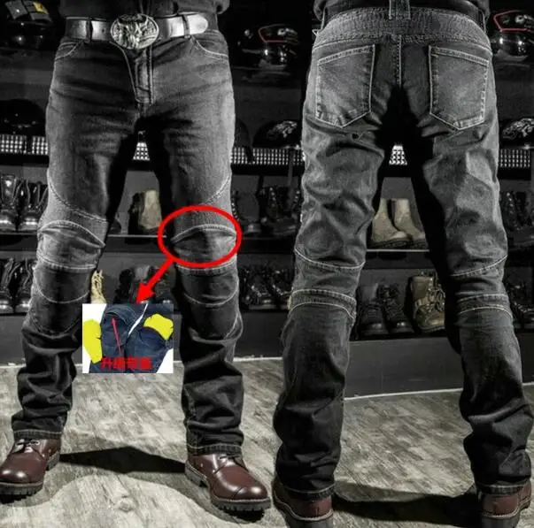 Komine - Men's Motorcycle Jeans, Men's Motorcycle Jeans, Protective Equipment, Knee Guards