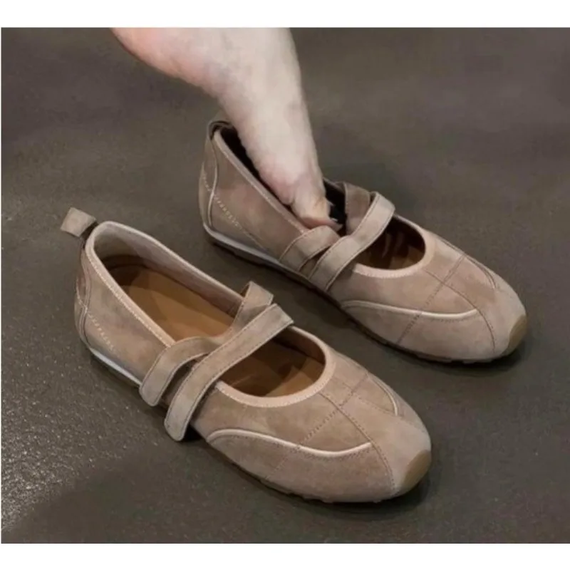 

Новый стиль, модный роскошный кожаный ретро, универсальный спортивный женский низкий вырез из натуральной кожи, женский Мэри Джейн, большой размер Zapato Mujer