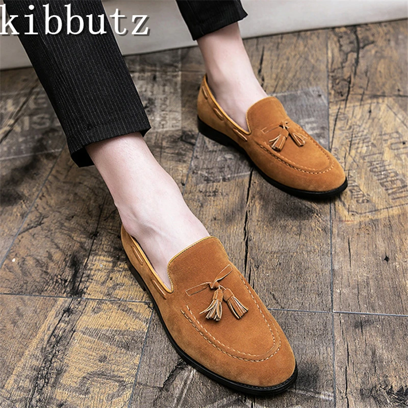 Fashion Suede Tassel Leisure Men's Shoes Classic British Style Soft Moccasins Men Loafers High Quality Flats Driving Shoe
