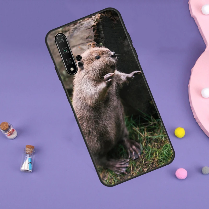 Animal Beaver Case For Huawei Nova 11i 3i 7i 5T 11 9 10 SE Y60 Y61 Y70 Y90 Y91 P20 P40 Lite P30 Pro Cover