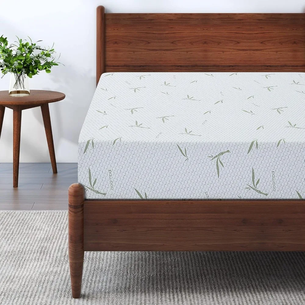 Twin Mattress, 10 Inch Memory Foam Mattress in a Box, Green Tea Gel Infused Mattresses with Breathable Bamboo Cover