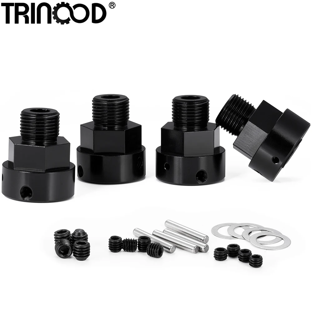

TRINOOD 4Pcs Alu Alloy Extended Adapter Widened +10mm for A-RRMA TYPHON 6S 1/8 RC Car Buggy Upgrade Parts