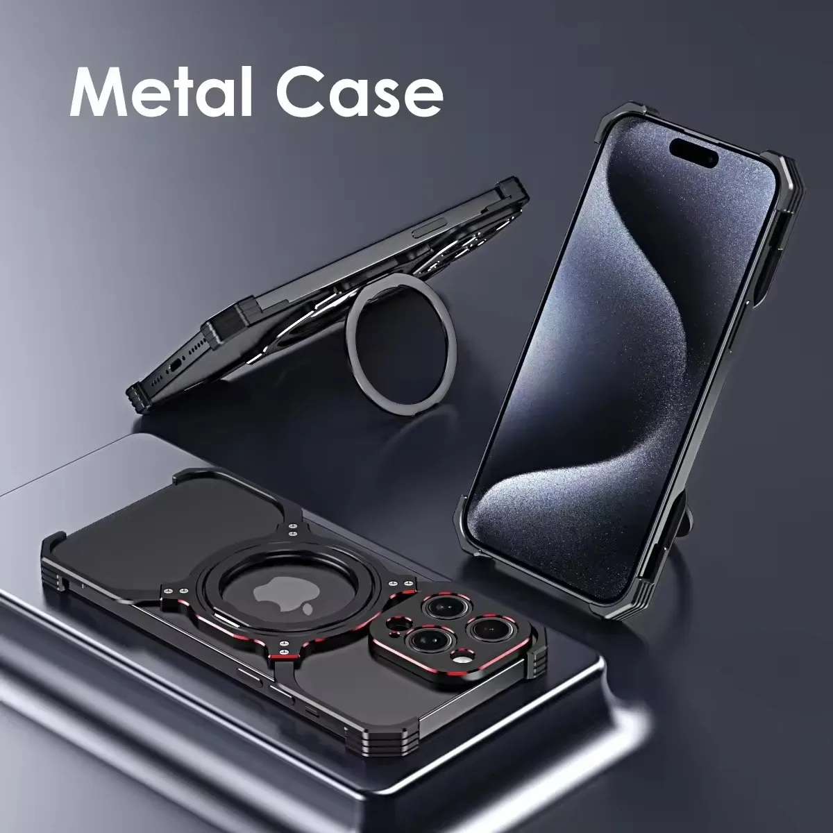 

Aluminum Alloy Metal Case For iphone 15 14 13 Pro Max Cover Camera Protect Wireless Charging MagSafe Magnetic Bumper Aroma Shell