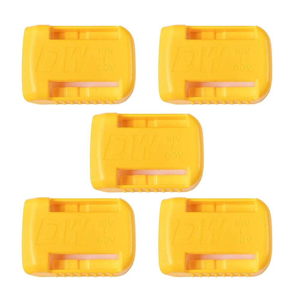 5 pçs li-ion bateria caso suporte de armazenamento de montagem na parede ferramenta apto para makita para bosch para dewalt 18v carregador de dispositivos elétricos