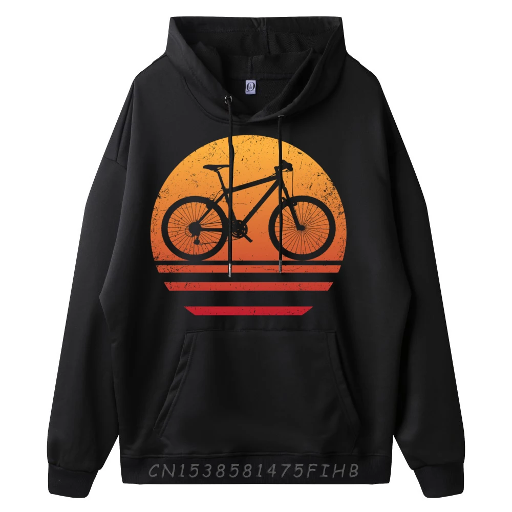 Mountain Biking Orange Sunset Just The Bike Mountain Bike 3xl Men Clothing Hoodie Man Big Size Aesthetic