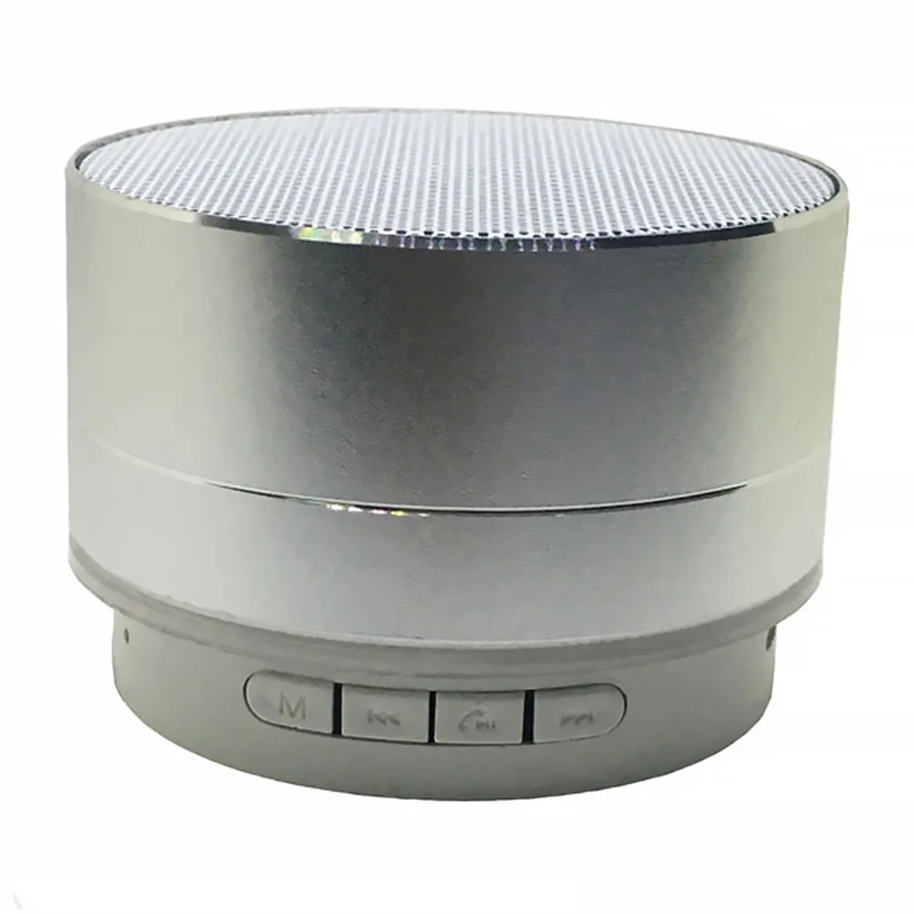 

Speaker Wireless Outdoor Speakers Hifi Wireless Subwoofer Stereo Sound Box Support U Disk Card Mp3 Play Silver