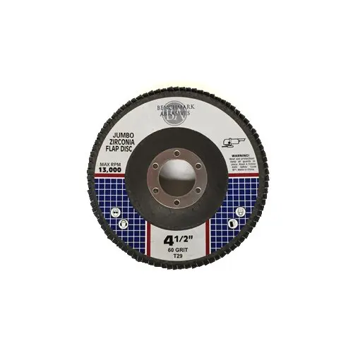 Abrasives 4.5" x 7/8" Premium High Density Jumbo Zirconia Type 29 Flap Discs 4 1/2 for Angle Grinder, Sanding Discs, Finishing,