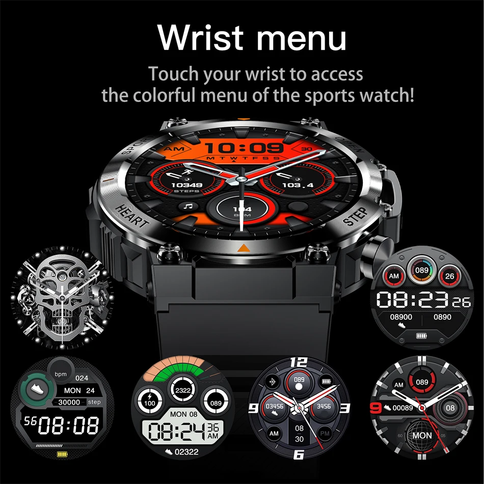 2026 Fashion 1.39 inch HD Bluetooth Call Smart Watch Men Sports Fitness Tracker Heart Monitor 400mAh Smartwatch For Android IOS