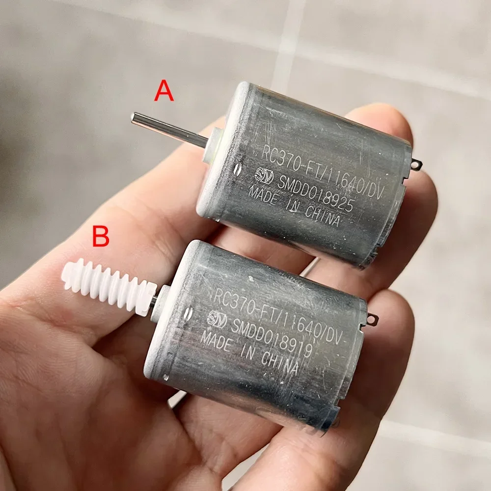 RC-370FT/11640/DV RF-370CB-11670 Mini 370 moteur DC 12 V-24 V 6000 tr/min 24mm engrenage à vis sans fin en plastique pour moteur d'actionneur de fenêtre de porte de voiture