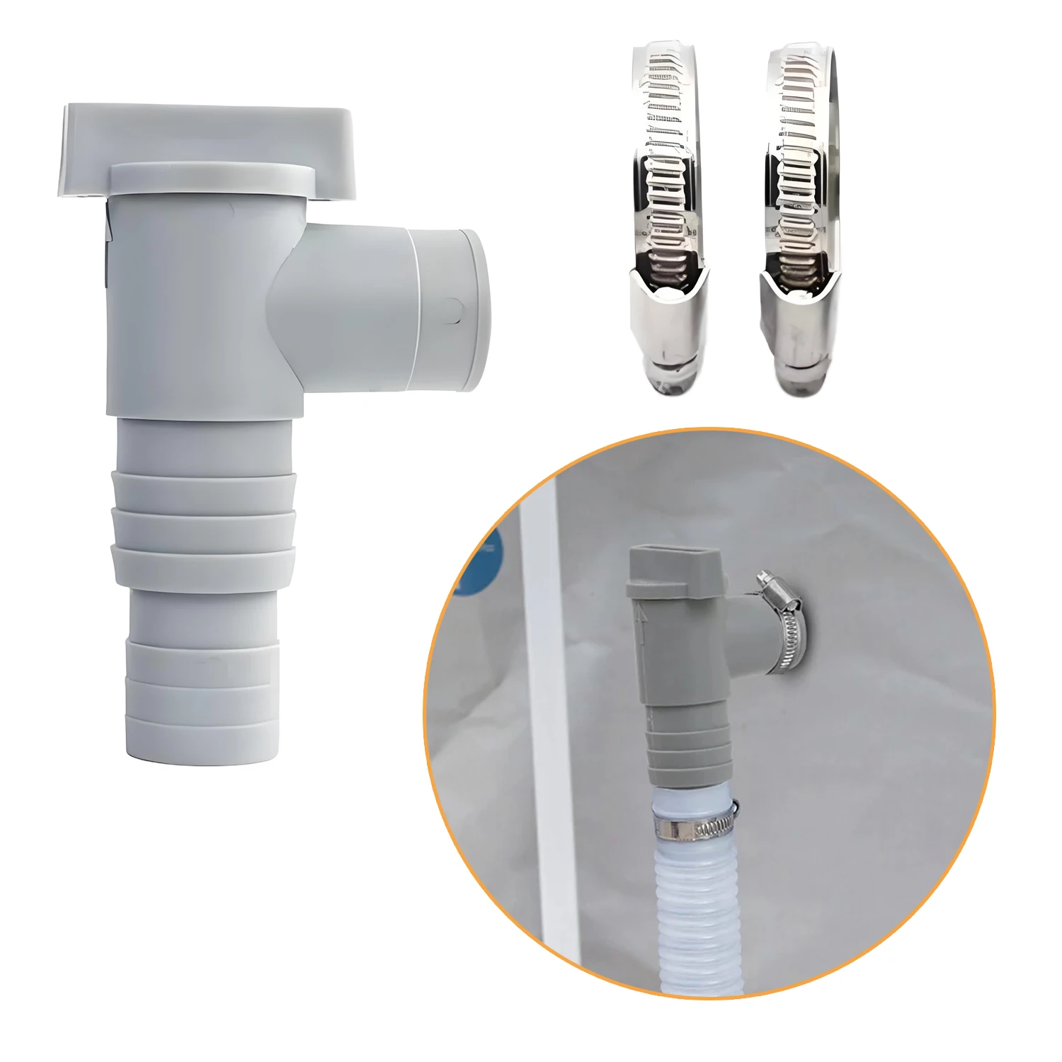 32mm Hose Valve Joint Pool On/Off Plunger Valve Leak Proof Sealed Replacement Outdoor Swimming Pool Pond Drainage Pipe Fittings