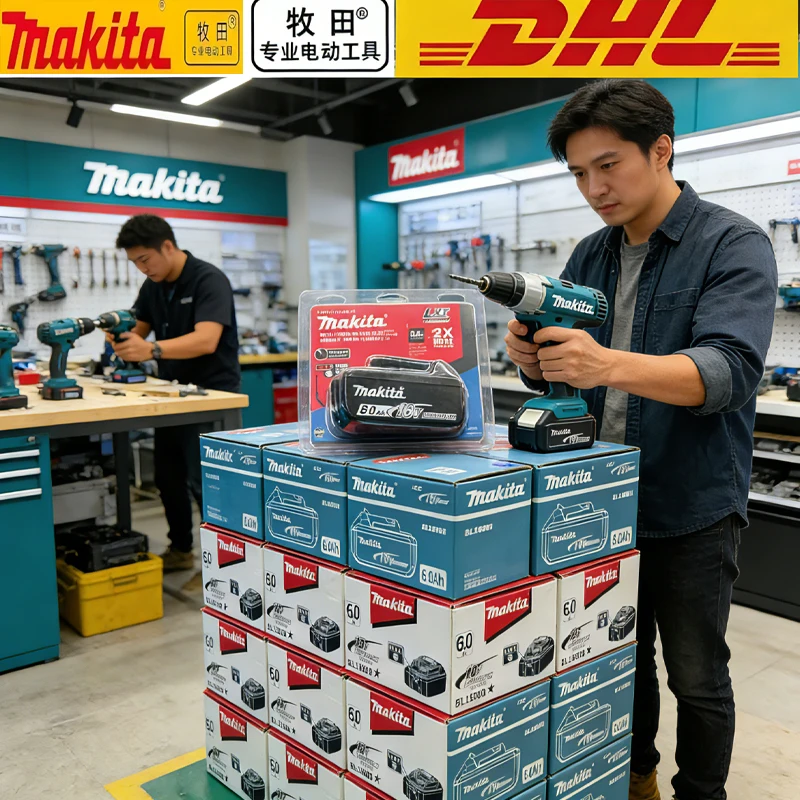 

100% Genuine Makita 6Ah for Makita 18V Battery BL1860B BL1840 BL1830B BL1850B BL1850 BL1860 Replacement Lithium 18v 6ahBattery