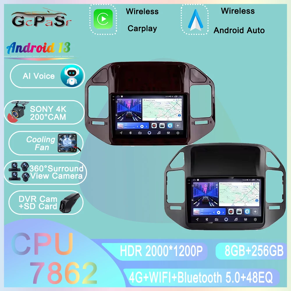 

Android13 For Mitsubishi Pajero 3 V70 V60 1999-2004 2005 2006 Multimedia Navigation GPS Vehicle Monitor High-performance RDS