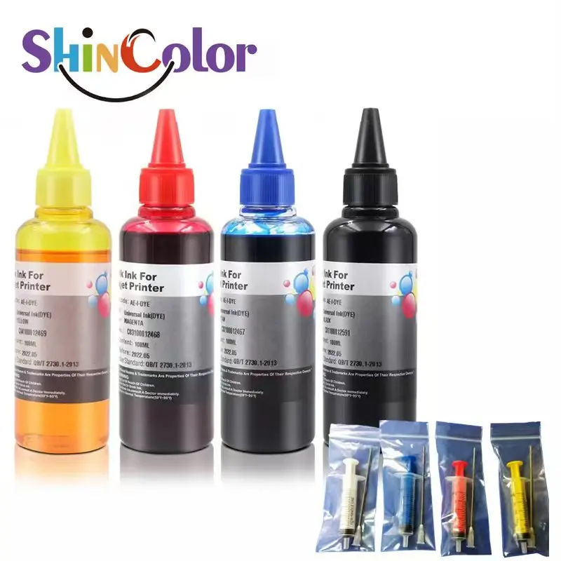 tintas recargable para HP, Epson, Brother, Canon, tinta recargable continua, 100ml cada una