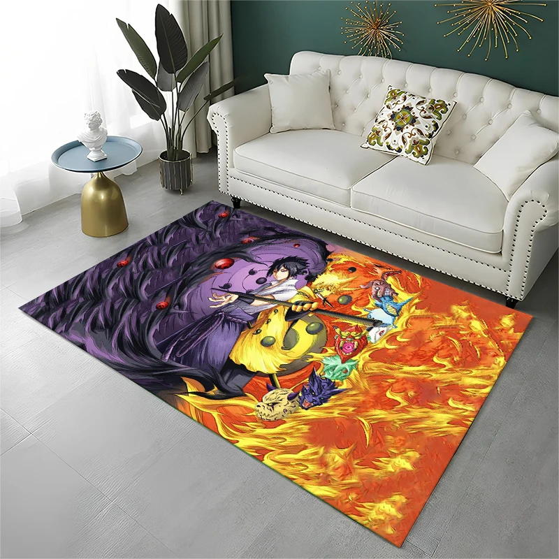 Classic Anime N-Naruto Cartoon I-Itachi Non-Slip Area Rug for Living Room Bedroom Playroom,Carpet Floor Mat Home Decor Holiday