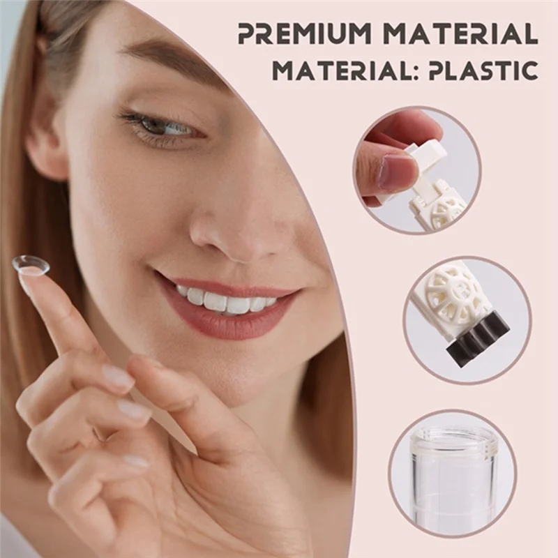 BMBY-4Xcontact Lens Cleaner Case Eye Scleral Contact Lens Stiff Clip Portable Travel Washer Machine