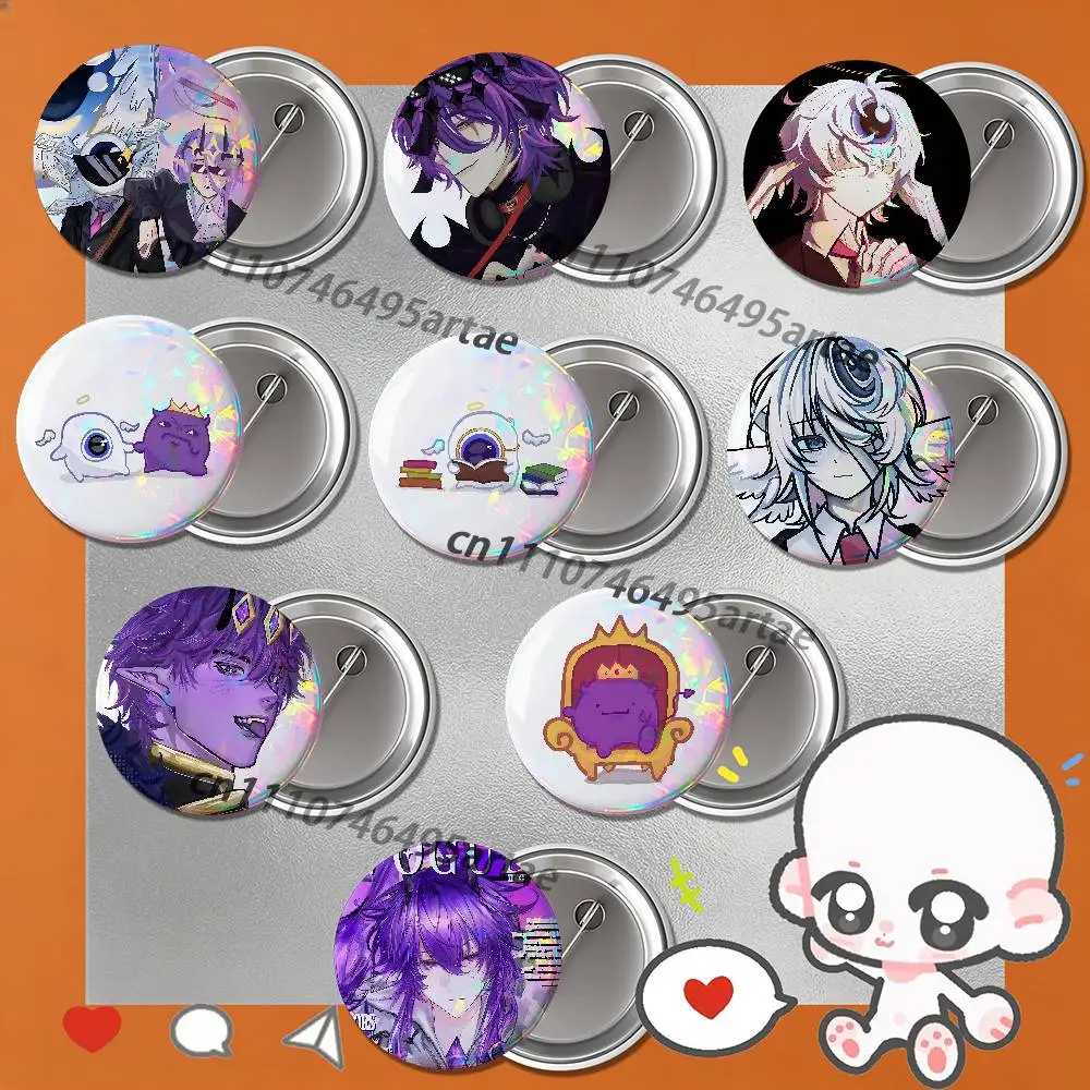Wemmbu Eggchan Tax Duo Badges 25 32 44 58 75 mm Round Cosplay Pin Fans Collect Friends Gifts Brooch Souvenir Custom
