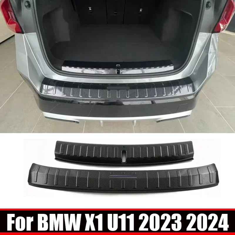 For BMW X1 U11 M Sport  X Design 2023 2024 Auto Rear Bumper Guards Protector door sill Anti-scratch Cover Exterior Accessories