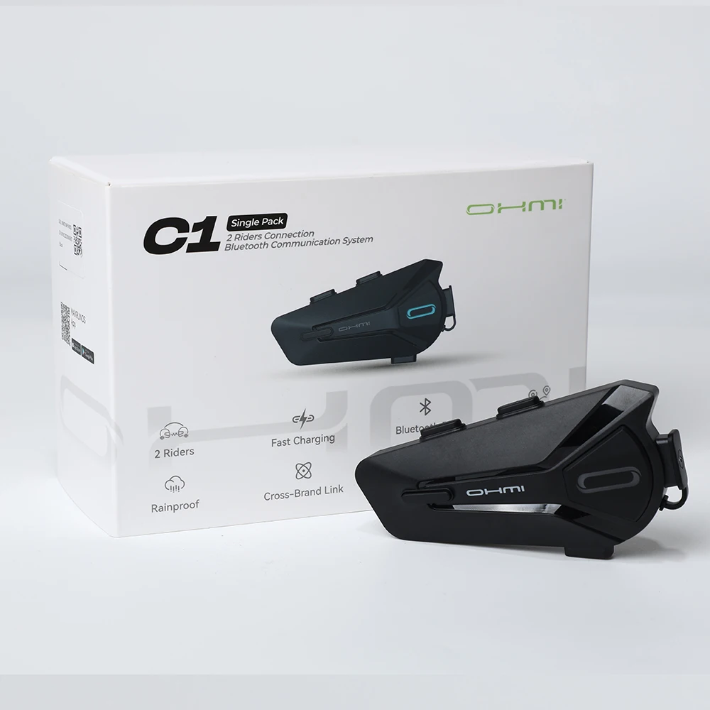 

OHMI Bluetooth Headset Motorcycle Helmet Wireless Headset With Intercom Function