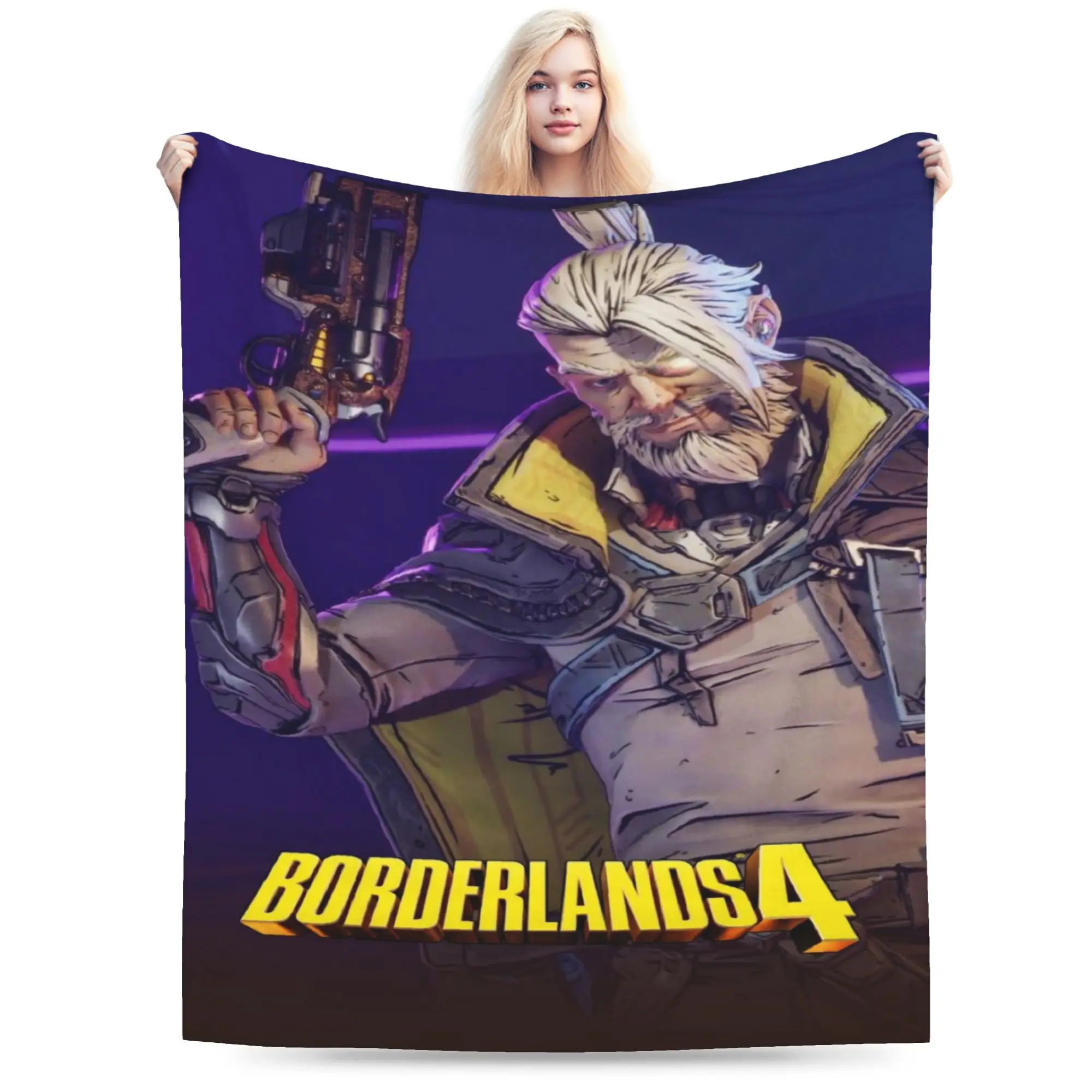 بطانيات Borderlands 4 Game Stuff، بطانيات رمي الصوف فائقة النعومة، مفرش سرير مريح