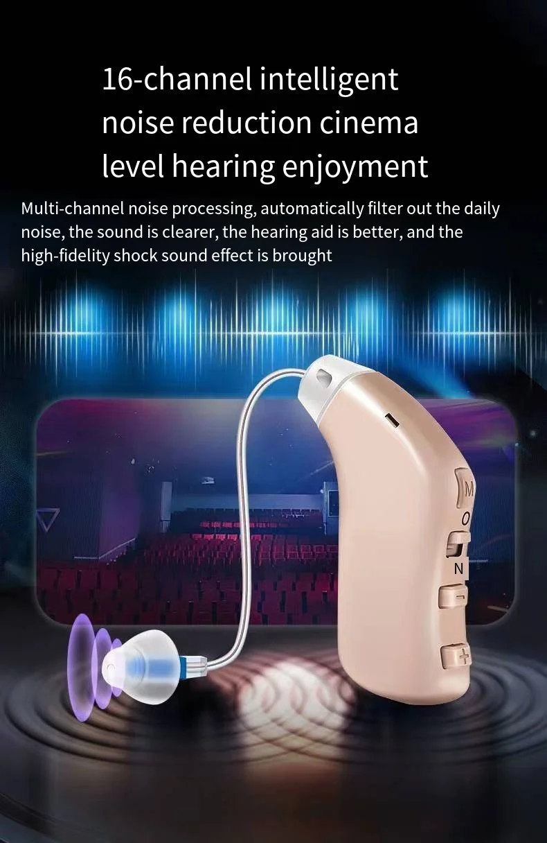 16-Channel Rechargeable Hearing Aid Mini Digital Sound Amplifier Wireless Hearing Aid For Elderly Deafness To Severe Hearing los