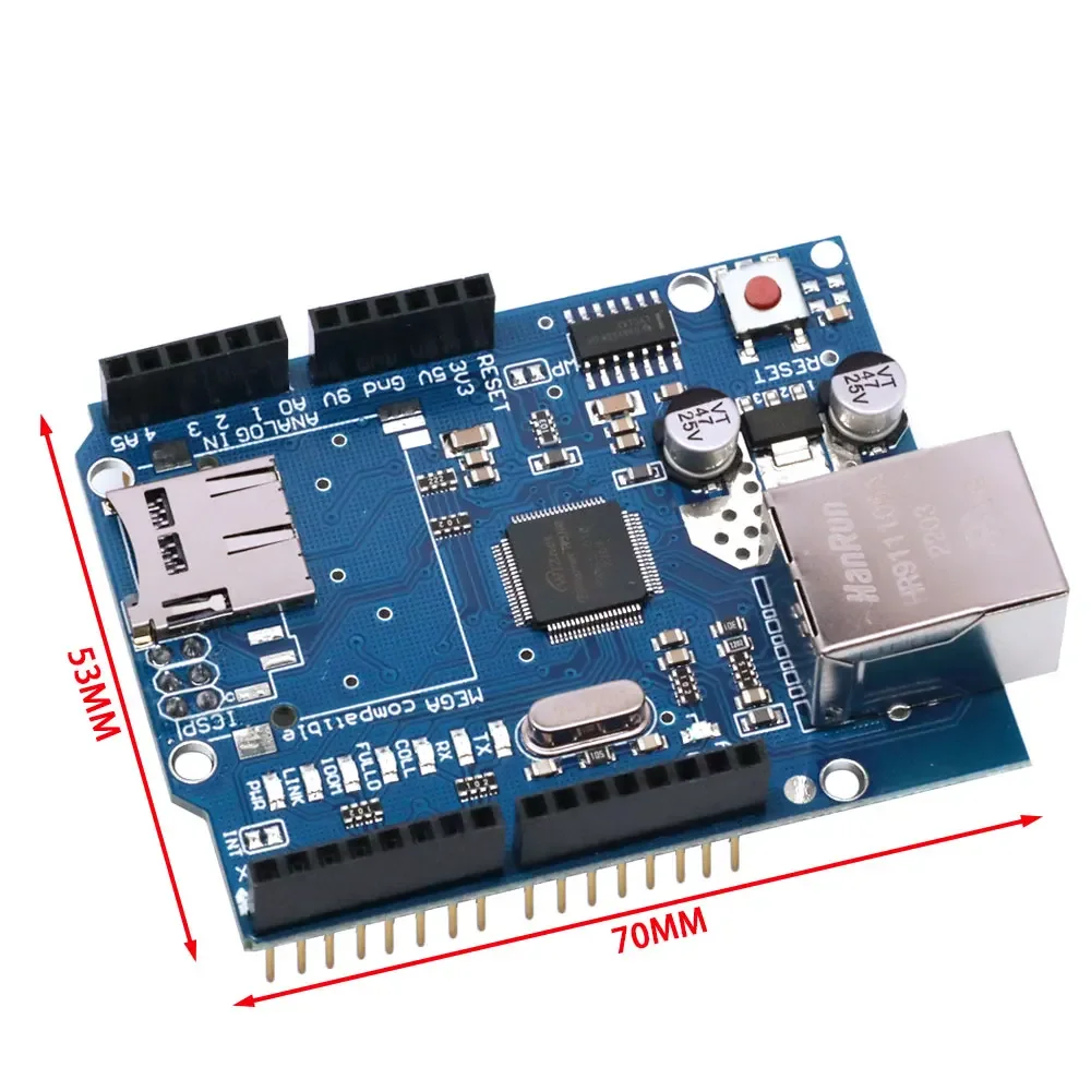 UNO Ethernet Shield Wiznet W5100 R3 Mega2560 1280 328 Extension Development Board FOR Arduino Micro SD Card Network Port Module