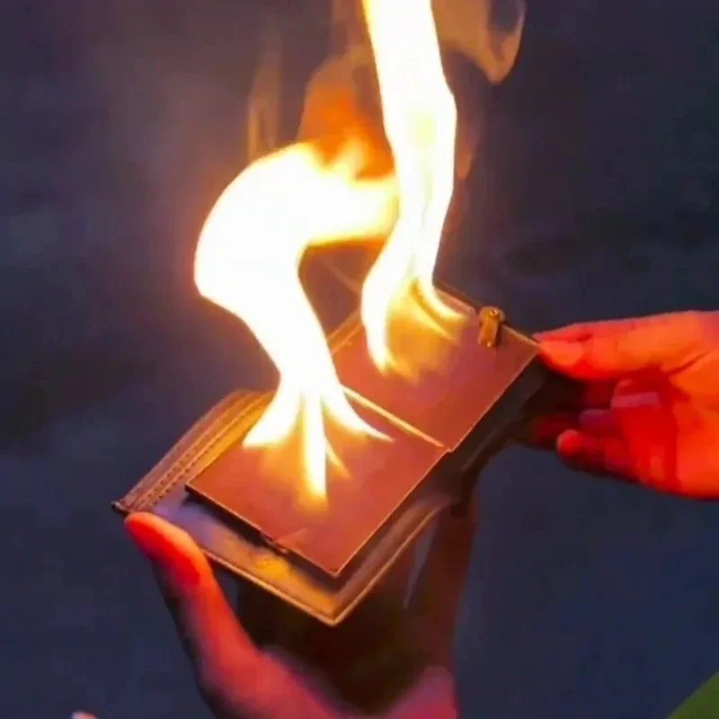 Flame Fire Wallet Magician Props Wallet Street Stage Show Profession Magic Trick