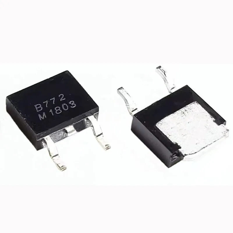 Transistor SMT 2SB772 B772 40V/3A/30W PNP SMT TO-252, 20 pièces