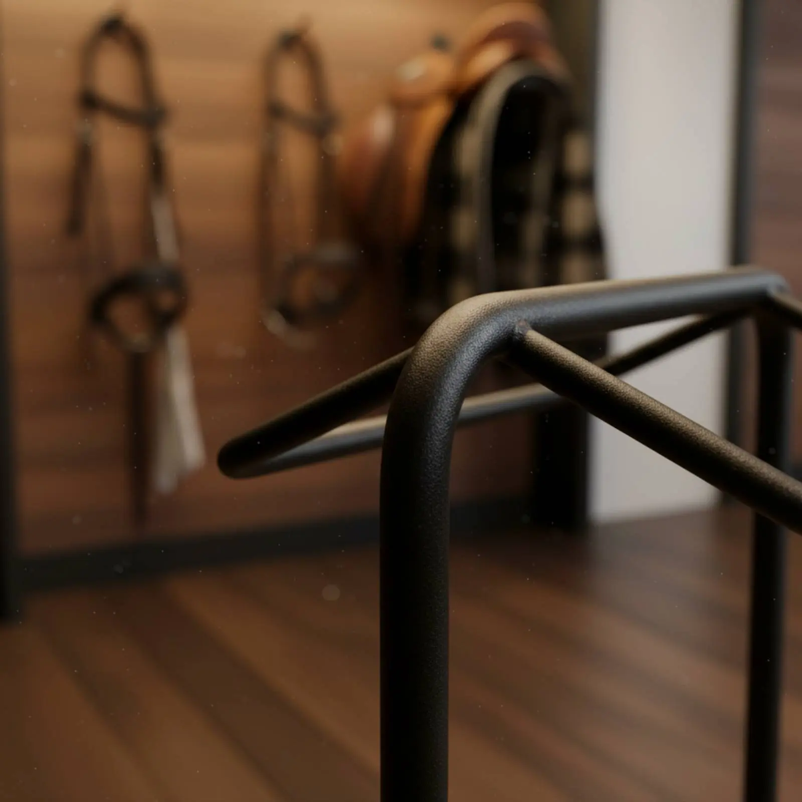 Heavy Duty Saddle Rack Movable Freestanding Saddle Stand Equine Storage Space Saving for Stable