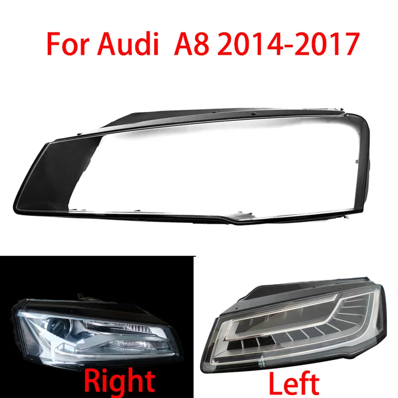 

For Audi A8 2014-2017 Car Headlights Lampshades Housings Lens Clear Headlamp Shade Headlamp Housing Clear Lampshade Plexiglas