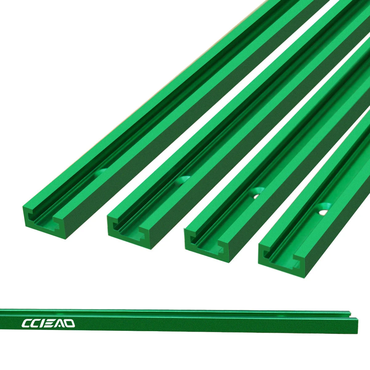 Aluminiumlegierung 2/4 Stück T-Schiene für Holzbearbeitung, T-Nut-Gleitschiene, 19x9,5mm T-Schiene, Vorrichtung für Werkbank, Frästisch, Werkzeug – Detail 4