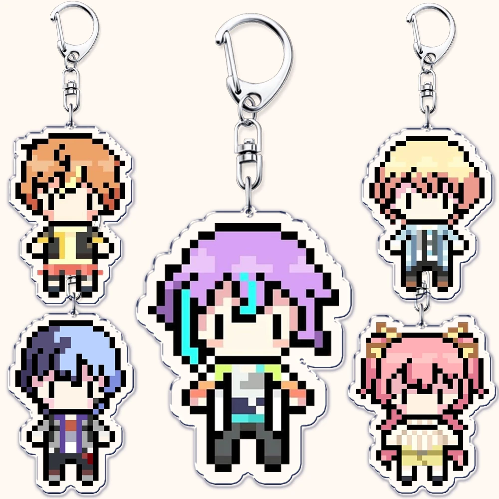 Wonderlands Showtime Keychains for Accessories Touya Emu Rui Akito Tsukasa VIRTUAL SINGER Key Chain Jewelry Keyrings Fans Gifts