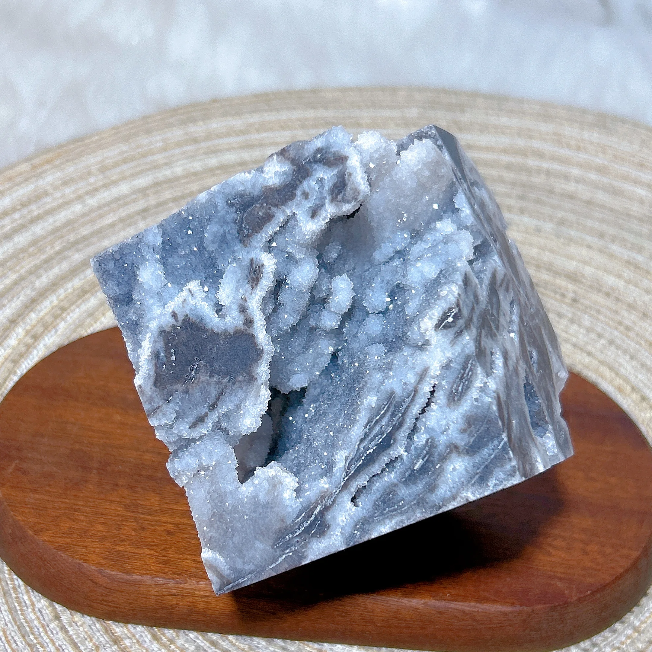 Healing Natural Crystal Sphalerite Geode Druzy Big Cube Stand Rubiks High Quality Gemstones Mineral Home Decorations Reiki Ore