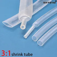 1M Transparent 3:1 Heat Shrink Tube with Double Wall Glue Tube Diameter 1.6 2.4 3.2 4.8 6.4 7.9 9.5 12.7 15.4 19.1 25.4 30mm
