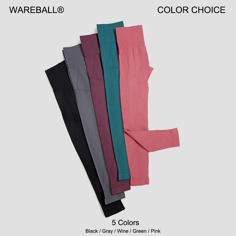 WAREBALL Pantaloni da yoga Leggings da palestra a vita alta Sport Donna Fitness Leggings femminili senza cuciture Collant da allenamento per corsa