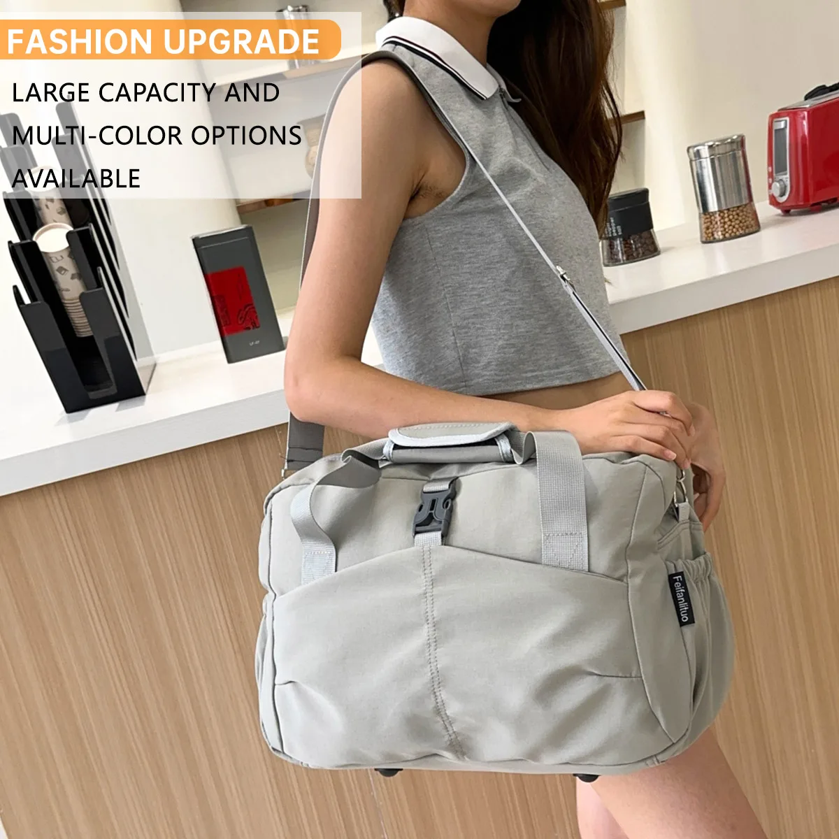 

Short-Distance Travel Bag for Women, Lightweight Large-Capacity Luggage Bag, Portable Sports and Fitness Bag, Travel Bag, Business Trip Bag, Boarding Bag for Students