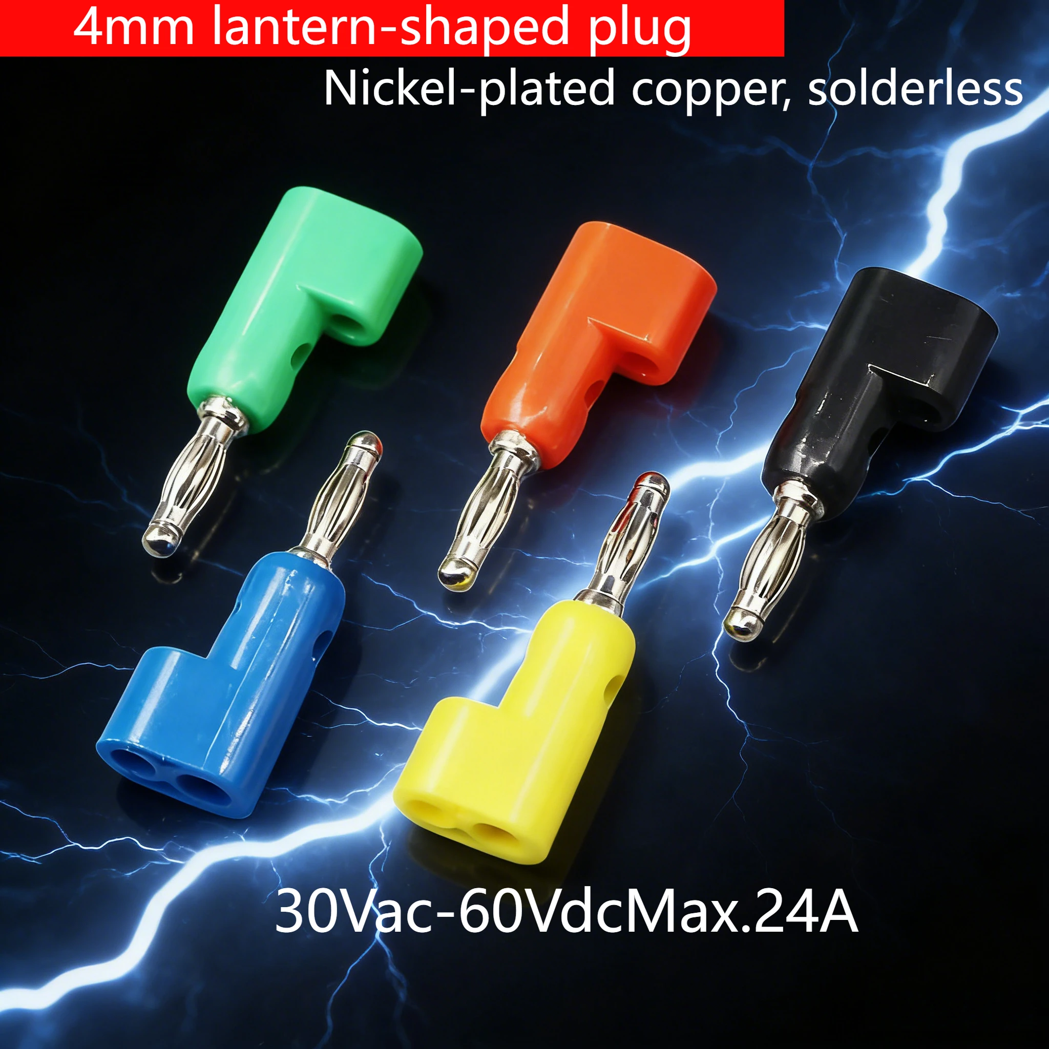 24A Extendable Waterproof Industrial 4mm Solderless Plug Stackable Gun-type Banana Screw-tight Socket ConnectorTerminal Block