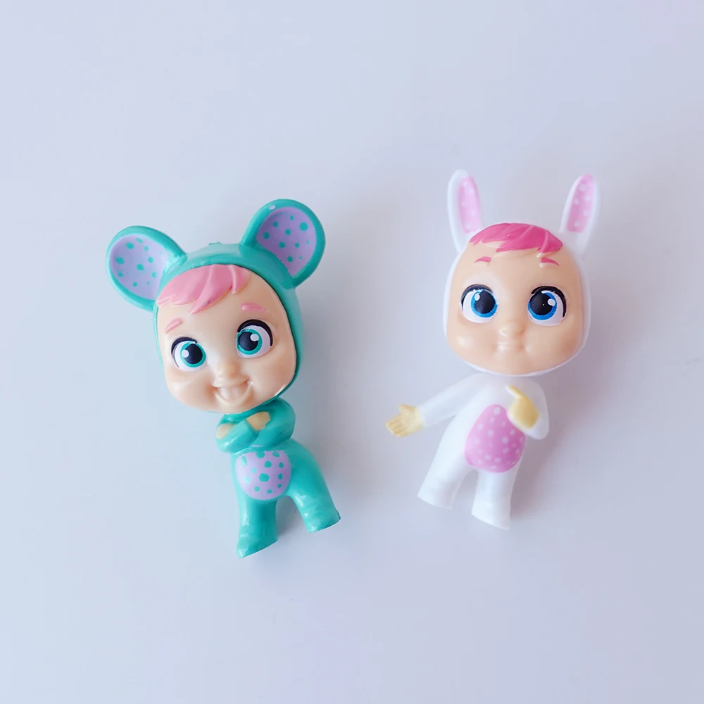 حقيقية Crybaby البكاء مرة أخرى سلسلة أرقام صندوق أعمى الفينيل الوجه دمية لعبة Crybaby الحيوان قلادة دمية حقيبة ديكور المفاتيح هدية