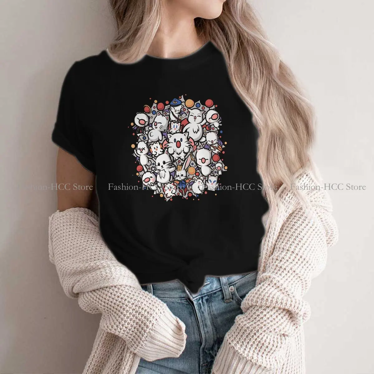 Final Fantasy TShirt for Women Moogleverse Soft Casual Sweatshirts T Shirt High Quality New Design