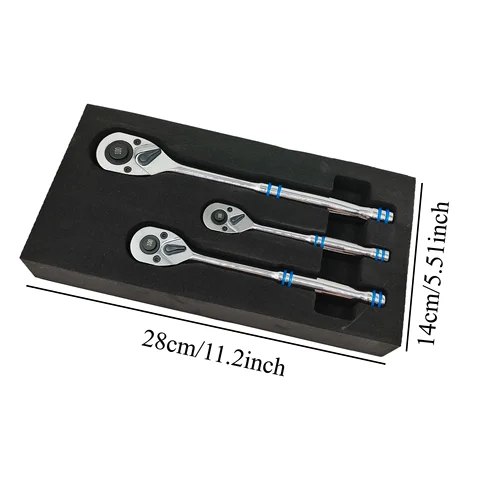 3 PCS 100 치아 래칫 핸들 렌치 래칫 용 멀티 도구 도구 1/4