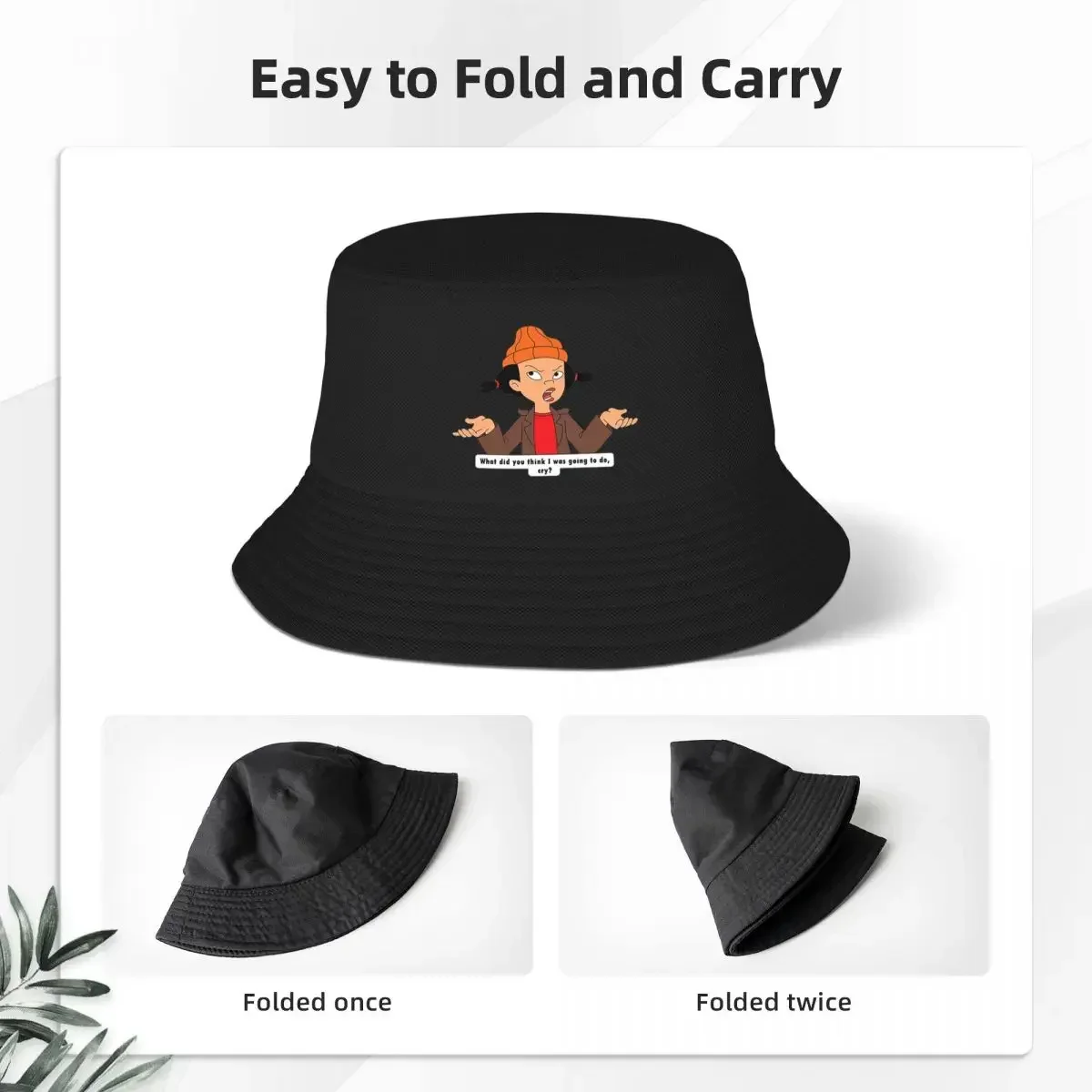 Ashley Spinelli (Recess) Bucket Hats Panama For Kids Bob Hats Reversible Fisherman Hats Summer Beach Fishing Unisex Caps