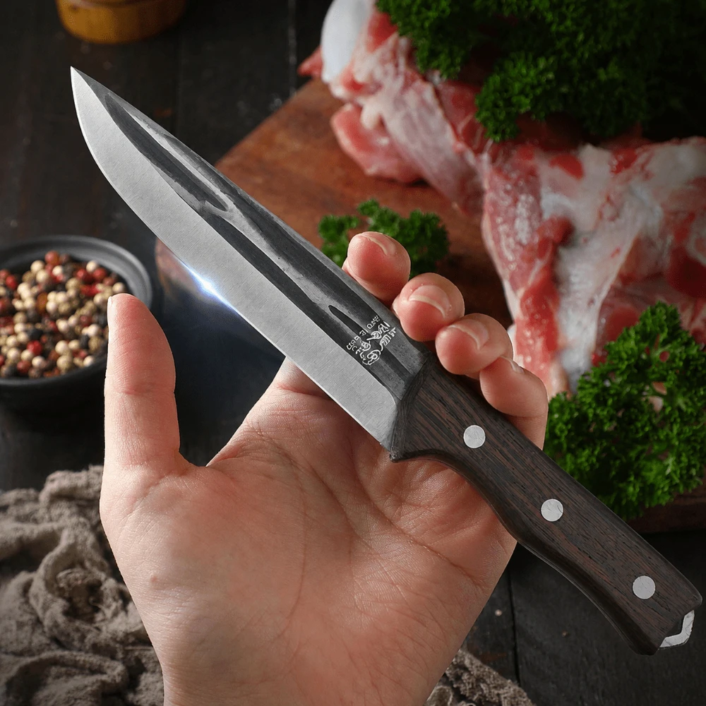 1PC Kitchen Boning Knife Forged Boning Slicing Knife Chef fillet Knife Ultra-sharp New Butchering Knife Hand-forged Meat Scraper