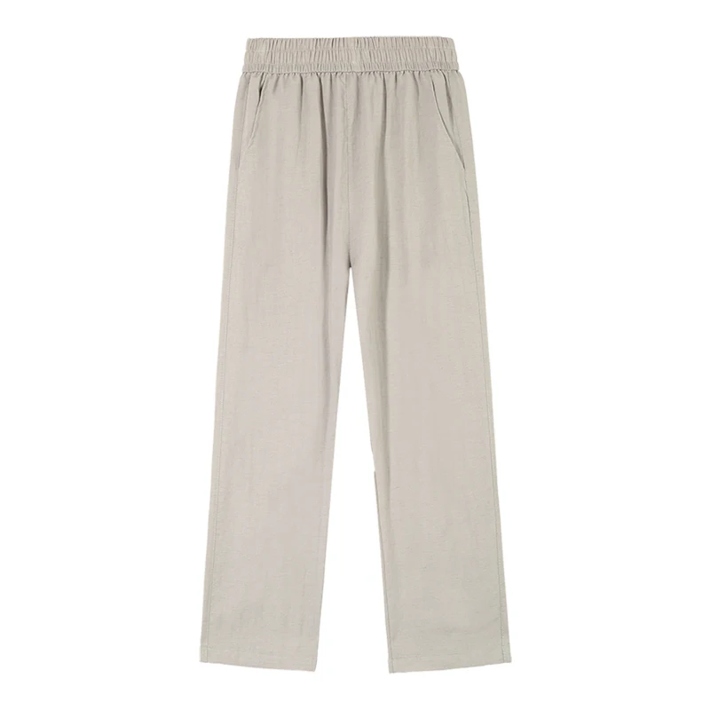 New Summer Fashionable Comfortable Versatile Breathable Thin 8-Point Trousers Women'S Loose Casual High Waist Straight Leg Pants