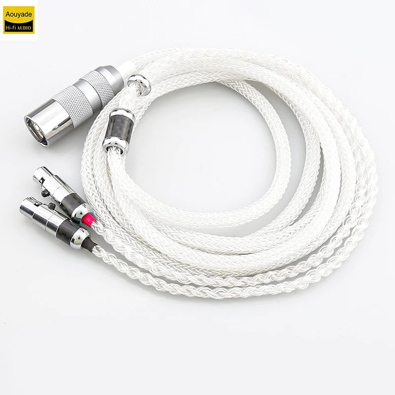 Aouyade 16 strand pure silver LCD-2 3 4 XC XC2 4Z MX4 AB126 headphone upgrade cable