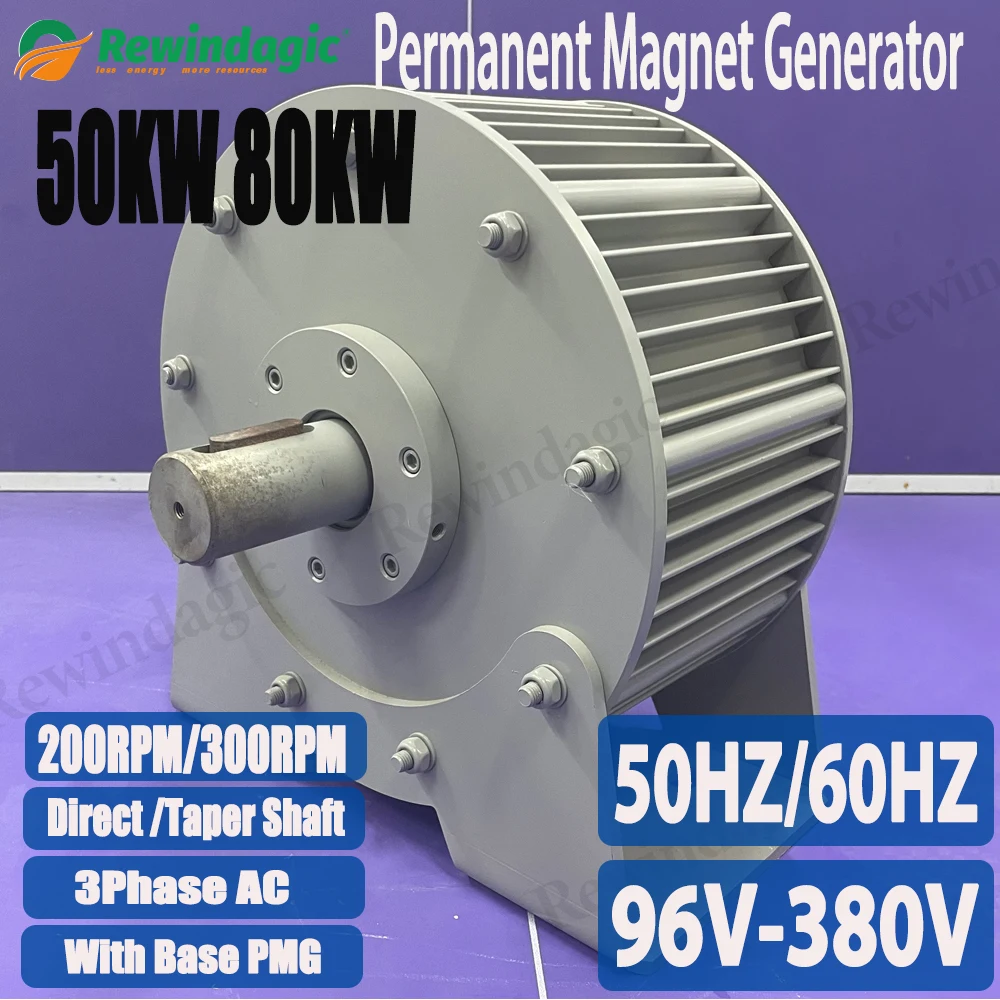 

High Efficiency Direct Shaft 50HZ 60HZ 50KW 80KW 220V 230V 240V 380V Permanent Magnet Turbine Generator Water Conservancy