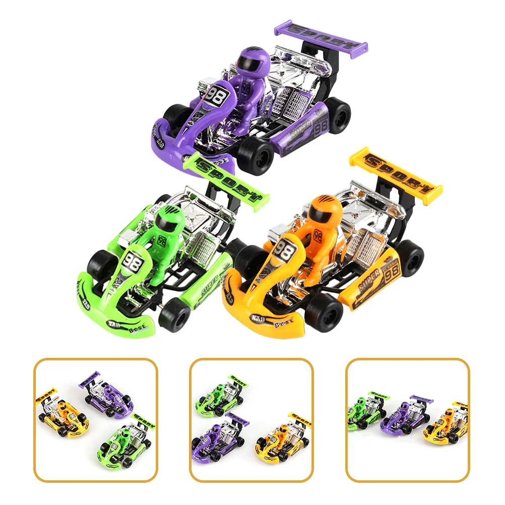 12 Pcs Car Toy Pull Back Kart Preschool Child Cars Toys Push and Go Plastic Party Bag Fillers